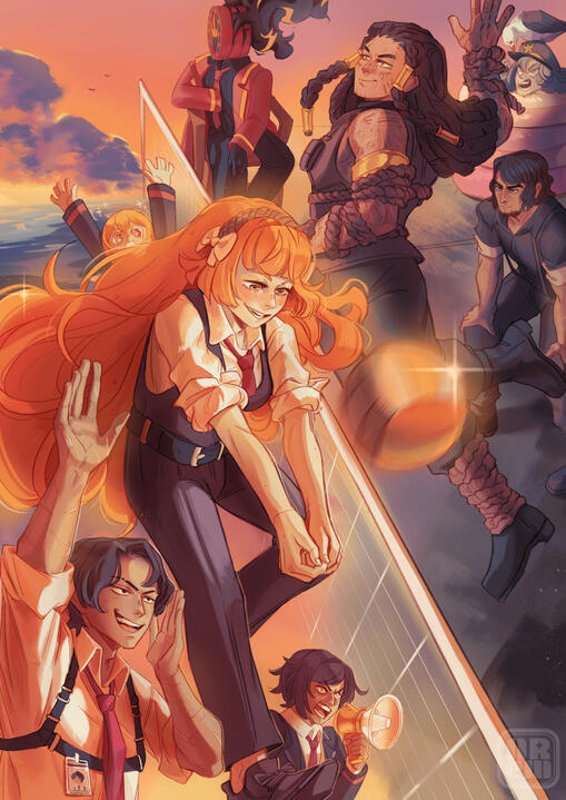 Sunset Volleyball Match